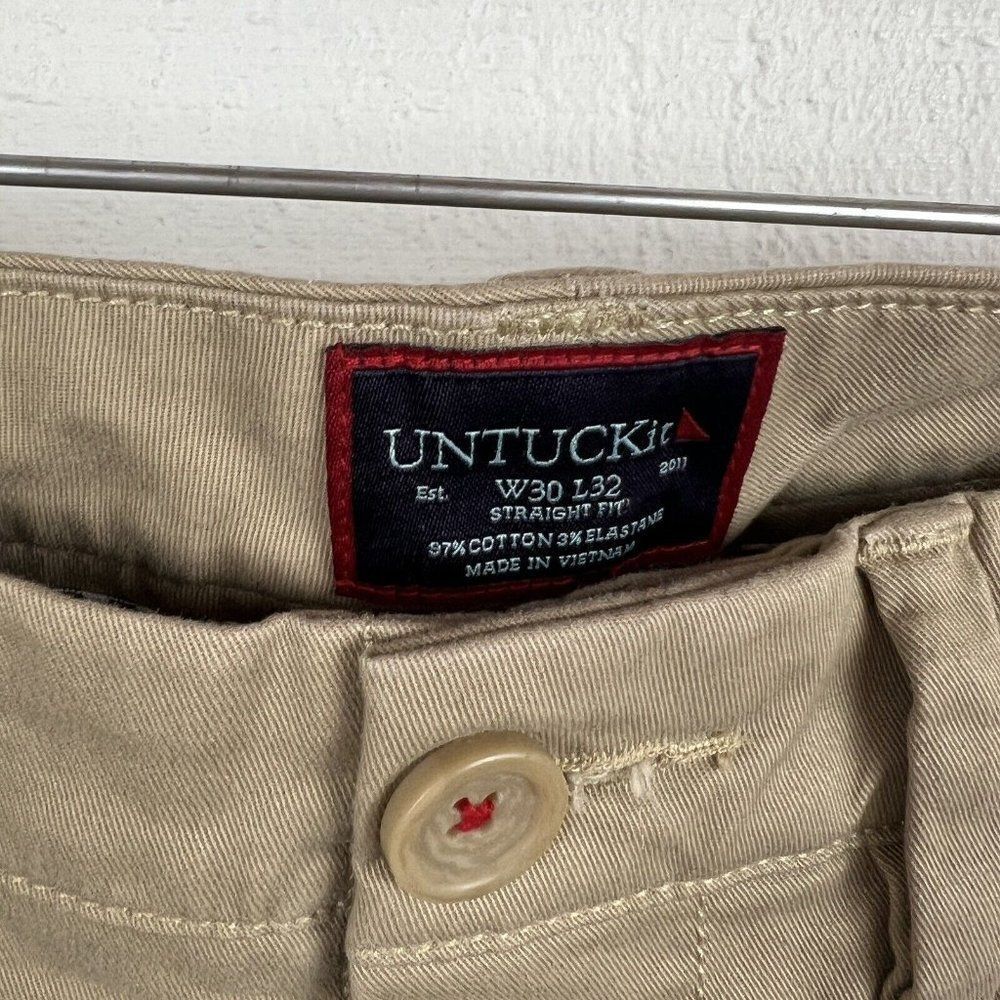 UNTUCKit Pants 30 Mens Tan Classic Chino Straight Leg Cotton Blend St. Clair - Picture 2 of 9